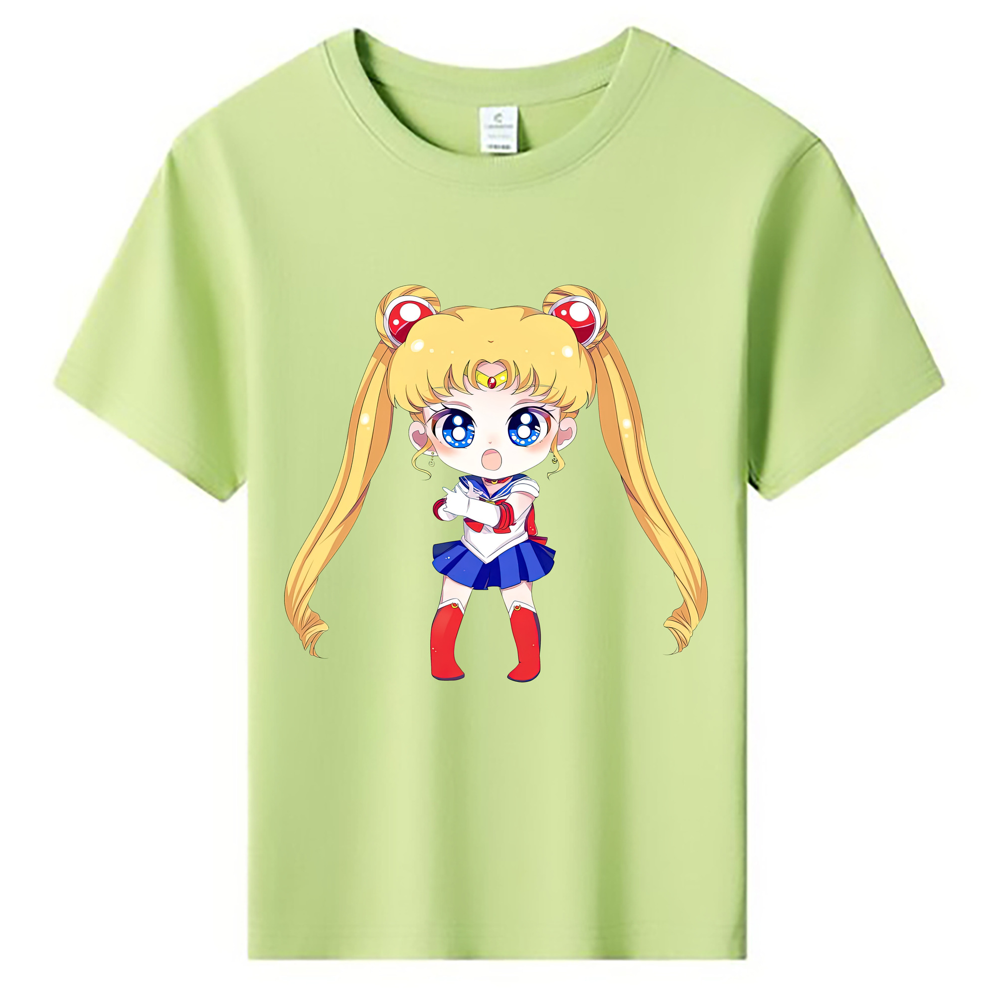 （画像用） 美少女戦士セーラームーン 月野 うさぎ つきの うさぎ Sailor Moon Tsukino Usagi 綿100％キッズTシャツ（フロントプリント）